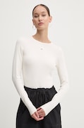 Блуза с дълги ръкави Tommy Jeans в бежово DW0DW17387