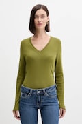Бавовняний лонгслів United Colors of Benetton колір зелений 3GA2E4245