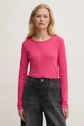 United Colors of Benetton longsleeve din bumbac culoarea roz, 3GA2E16F9