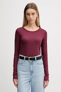 Sisley longsleeve damski kolor bordowy