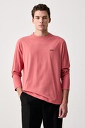 BOSS Green лонгслів чоловічий бавовняний з еластаном Tee Long рожевий 50506365