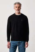 Tommy Hilfiger tričko s dlhým rukávom pánske s bavlnou čierne MW0MW34251