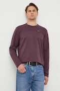 G-Star longsleeve din bumbac culoarea violet, uni