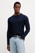 United Colors of Benetton longsleeve din bumbac culoarea alb, uni, 3JE1J19A9