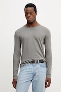 United Colors of Benetton longsleeve din bumbac culoarea alb, uni, 3JE1J19A9