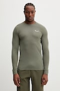 Salewa longsleeve sportowy Puez Dry kolor zielony gładki 00-0000028864