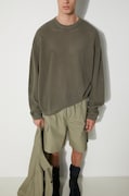 MKI MIYUKI ZOKU longsleeve din bumbac Loose Gauge Long Sleeve culoarea verde, neted, LOOSE.GAUGE.LONG.SLEEVE