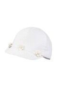 Jamiks cappello con visiera in cotone bambini LUCIE colore bianco con applicazione