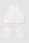 Дитяча шапка і рукавички Mayoral Newborn колір бежевий