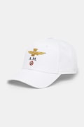 Aeronautica Militare berretto da baseball in cotone colore bianco con applicazione HA1100CT2848