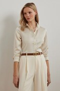 Lauren Ralph Lauren cămașă culoarea bej, cu guler clasic, regular, 200918715