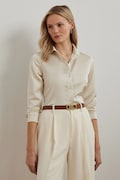 Lauren Ralph Lauren cămașă culoarea bej, cu guler clasic, regular, 200918715