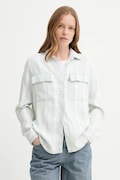 Levi's koszula damska kolor niebieski relaxed z kołnierzykiem klasycznym
