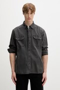 Levi's cămașă de damă din denim JACKSON WORKER neagră simplă 19573