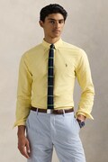Polo Ralph Lauren koszula bawełniana męska kolor żółty regular z kołnierzykiem button-down 710805562
