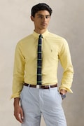 Polo Ralph Lauren koszula bawełniana męska kolor żółty regular z kołnierzykiem button-down 710805562
