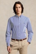 Риза Polo Ralph Lauren мъжка в синьо с кройка по тялото яка копче 710928254