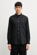 Сорочка Polo Ralph Lauren чоловіча колір чорний slim комір button-down
