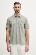 Barbour Shirt Dept - Summer koszula lniana męska zielona gładka MSH5093