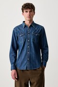 Levi's košile pánská bavlněná BARSTOW WESTERN STANDARD modrá hladká 85744