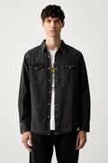 Levi's košeľa pánska bavlnená BARSTOW WESTERN STANDARD čierna hladká 85744