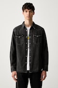 Levi's košeľa pánska bavlnená BARSTOW WESTERN STANDARD čierna hladká 85744