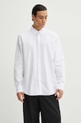 Bavlnená košeľa Levi's pánska, biela farba, voľný strih, s golierom button-down