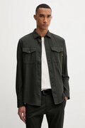 G-Star Raw koszula bawełniana męska kolor zielony regular z kołnierzykiem klasycznym