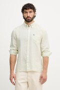 Lacoste košulja od lana za muškarce zelena prugasta CH6985
