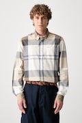 Barbour Harris Tailored Shirt košile bavlněná pánská béžová kostkovaná MSH5071