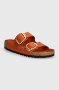 Birkenstock klapki nubukowe Arizona Big Buckle kolor pomarańczowy 1026609