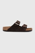 Semišové šľapky Birkenstock Arizona pánske, hnedá farba, 1027077
