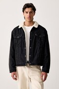 Levi's krótka kurtka męska sztruksowa TYPE 3 SHERPA granatowa 16365