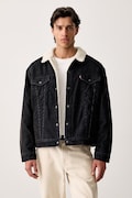 Levi's krótka kurtka męska sztruksowa TYPE 3 SHERPA granatowa 16365
