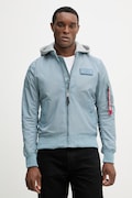 Jakna Alpha Industries MA-1 TT Hood boja: tamno plava, za prijelazno razdoblje, 196108