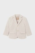 Detské sako s prímesou ľanu Mayoral béžová farba