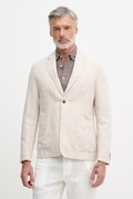 United Colors of Benetton jednoradové sako pánske s prímesou ľanu béžové 2YQSUW014