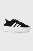 Semišové tenisky adidas  Grand Court Platform čierna farba, IE1102