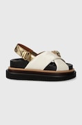 Kožené sandály Kurt Geiger London Orson Cross Strap Sandal dámské, bílá barva, na platformě, 9992241109