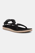 Teva сандали дамски от кожа Original Universal Slim Lea черни 1151031
