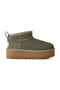 Dětské semišové sněhule UGG CLASSIC ULTRA MINI PLATFORM černá barva, 1157791K
