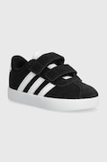 Дитячі замшеві кросівки adidas VL COURT 3.0 CF I колір чорний