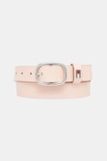 Tommy Jeans curea de piele culoarea bej, AW0AW15836