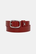 Tommy Jeans ζώνη γυναικεία δερμάτινη ροζ AW0AW15836
