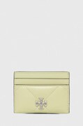 Kožni etui za kartice Tory Burch Kira Diamond Quilt boja: zelena, 154993.300