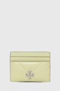 Kožni etui za kartice Tory Burch Kira Diamond Quilt boja: zelena, 154993.300