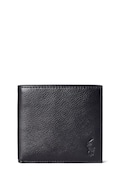 Δερμάτινο πορτοφόλι Polo Ralph Lauren ανδρικά, χρώμα: μαύρο