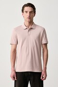 BOSS Orange polo męskie bawełniane z elastanem Passenger czerwone 50507803