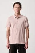 BOSS Orange polo męskie bawełniane z elastanem Passenger czerwone 50507803