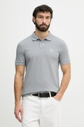 BOSS Orange polo tričko pánske bavlnené s elastanom Passenger sivé 50507803